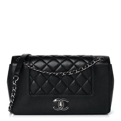 Chanel Sheepskin Quilted Vintage Mademoiselle Flap Black 1 of 14