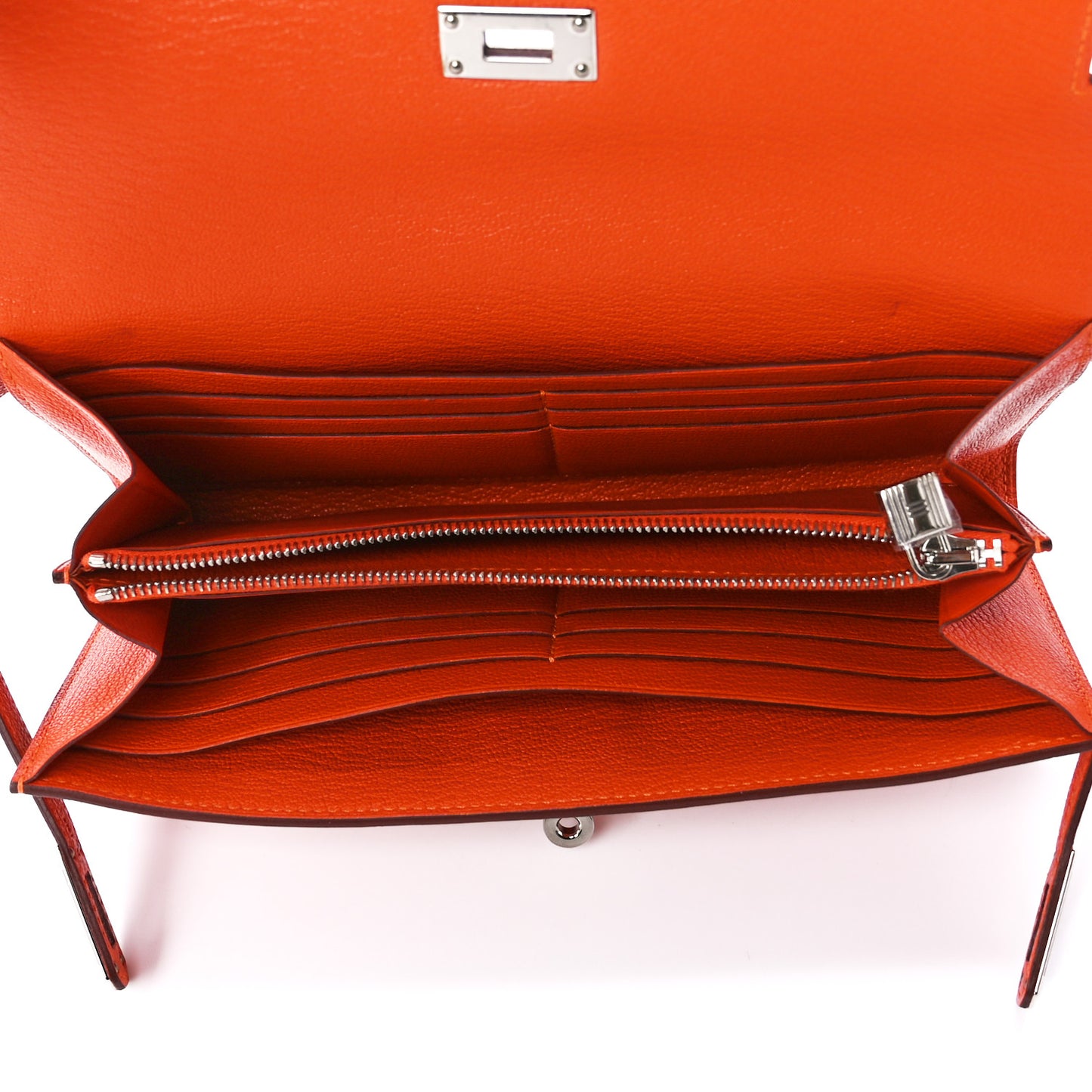 Chevre Mysore Kelly Longue Wallet Feu