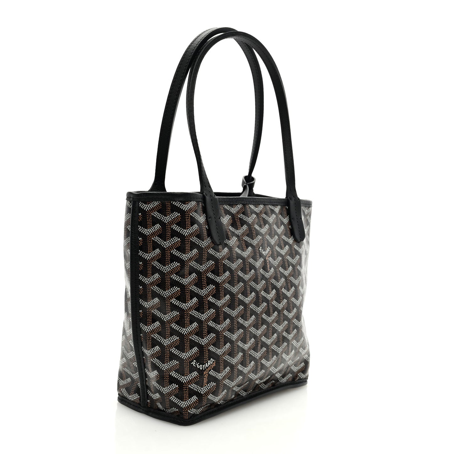 Goyardine Reversible Mini Anjou Black