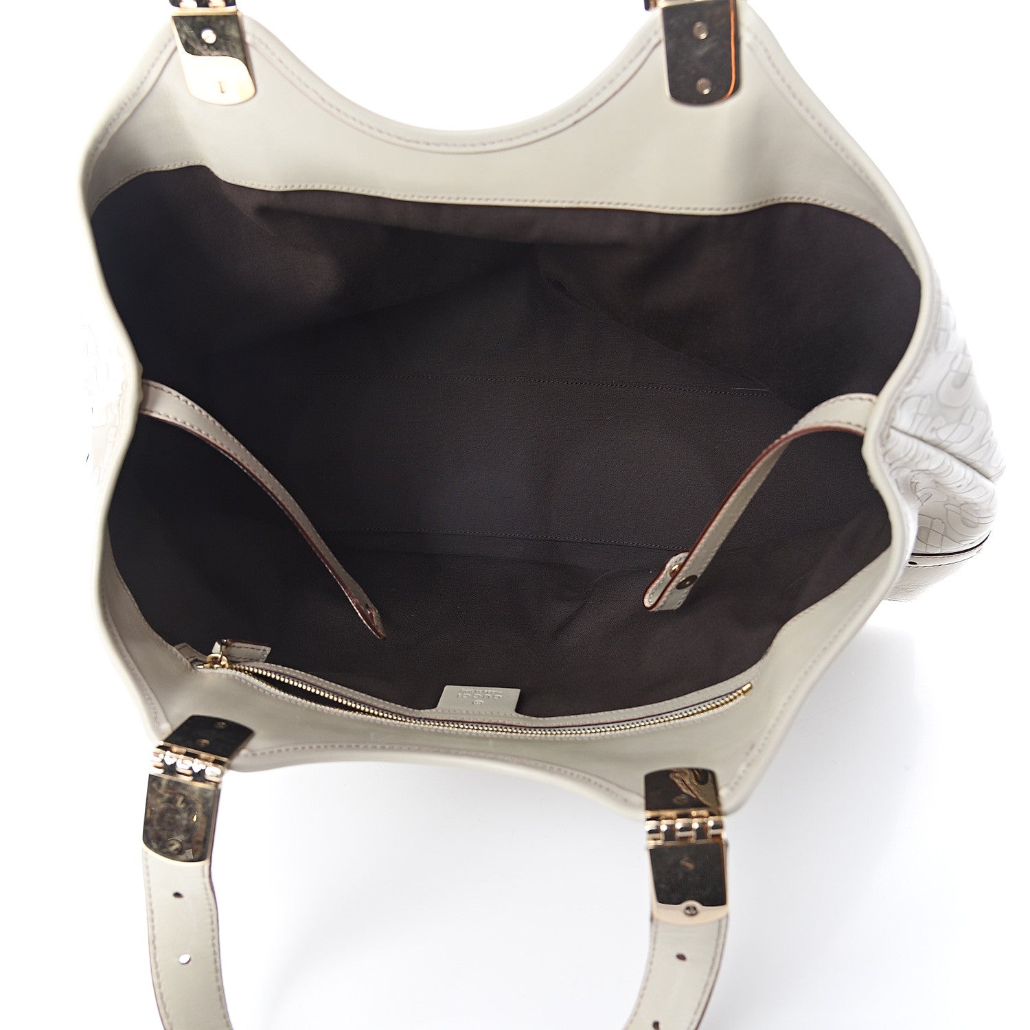 Gucci Calfskin Horsebit Embossed Large Glam Shoulder Bag White 4 of 8