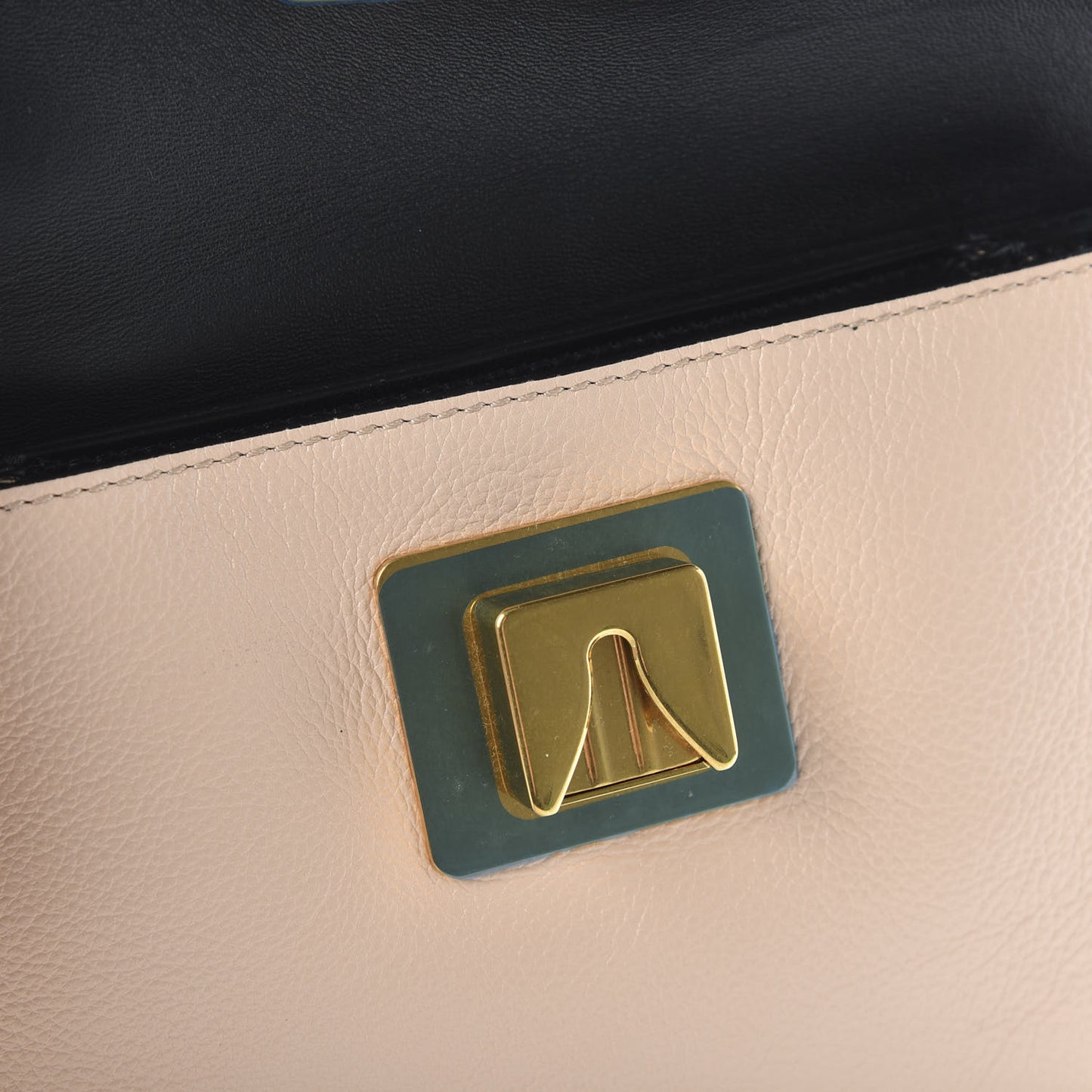 Smooth Calfskin Small VRing Crossbody Bag Rose Cannelle Light Ivory Cerise