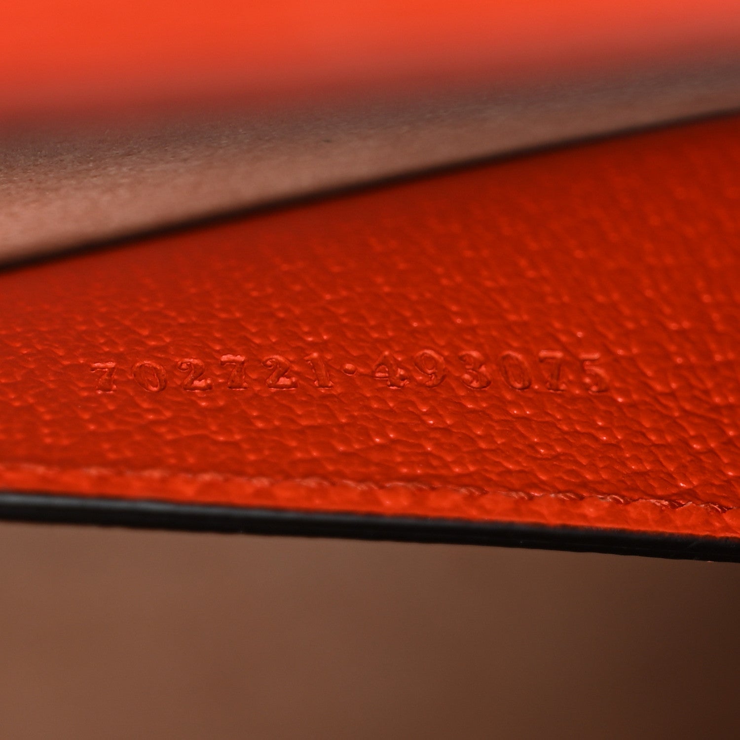 Gucci Textured Dollar Calfskin Web Small Diana Tote Bag Deep Orange Spicy Cyclamin 7 of 10