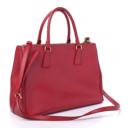 Prada Saffiano Medium Galleria Double Zip Tote Fuoco 3 of 12