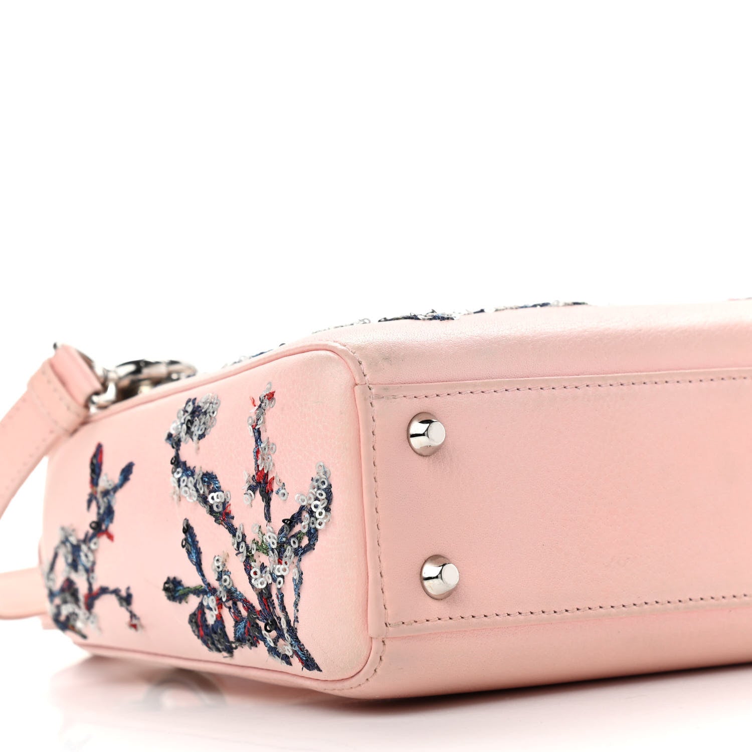 Christian Dior Sequin Embroidered Mini Lady Dior Pink 7 of 12