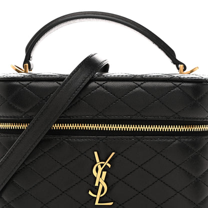 Saint Laurent Lambskin Quilted Mini Gaby Vanity Case Black 8 of 10