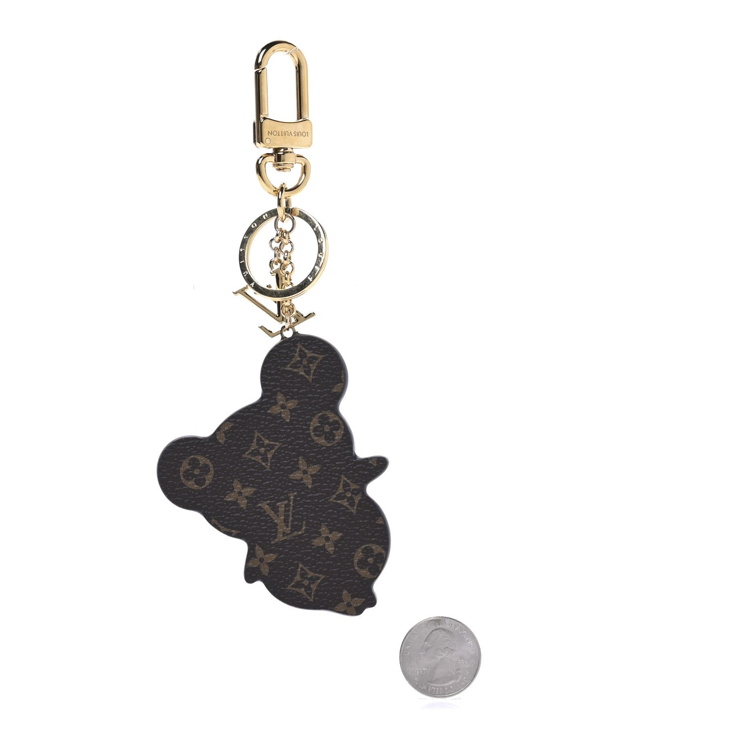 Louis Vuitton LV x TM Cowhide Monogram Superflat Panda Key Ring