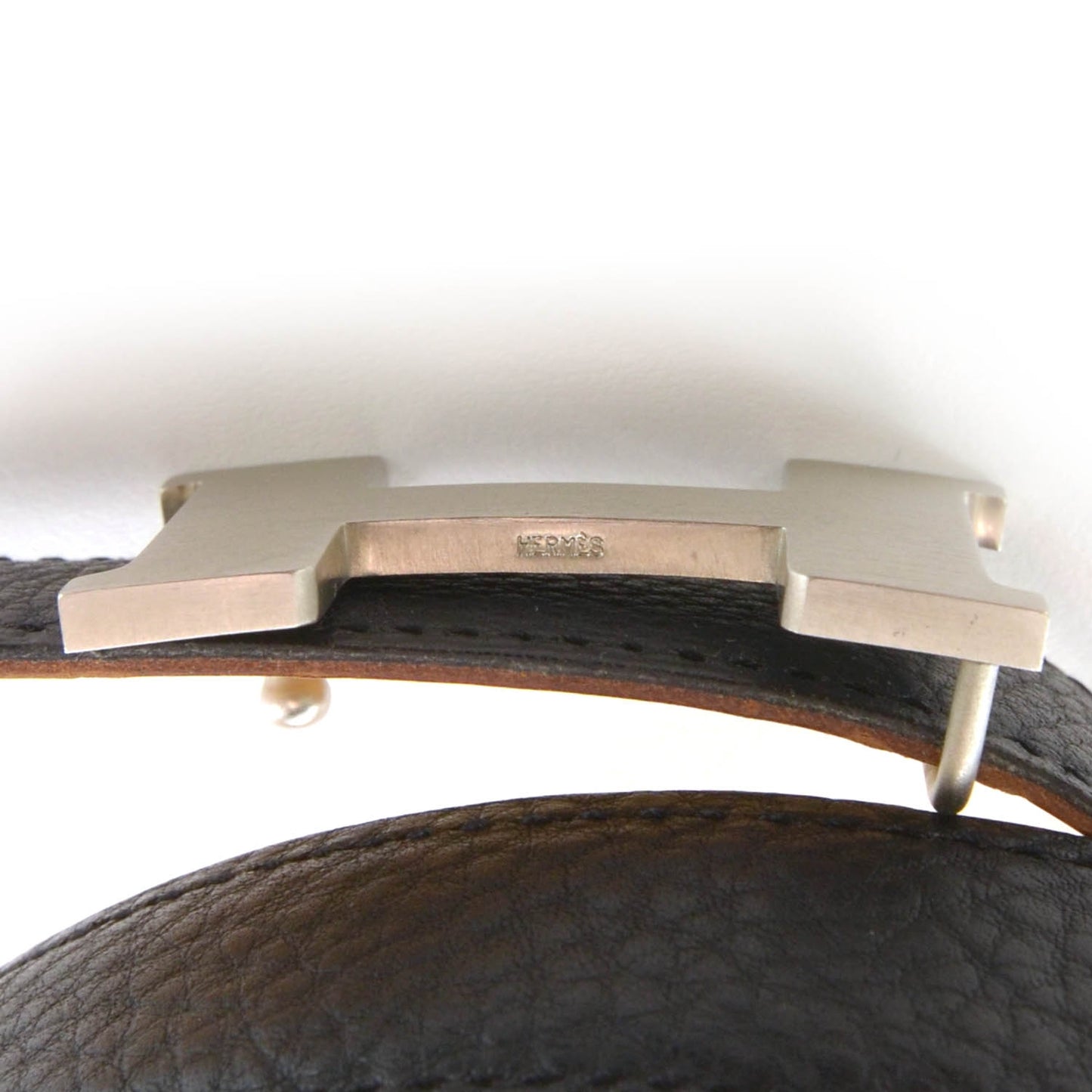 Thin Reversible H Belt 65 Noir Natural