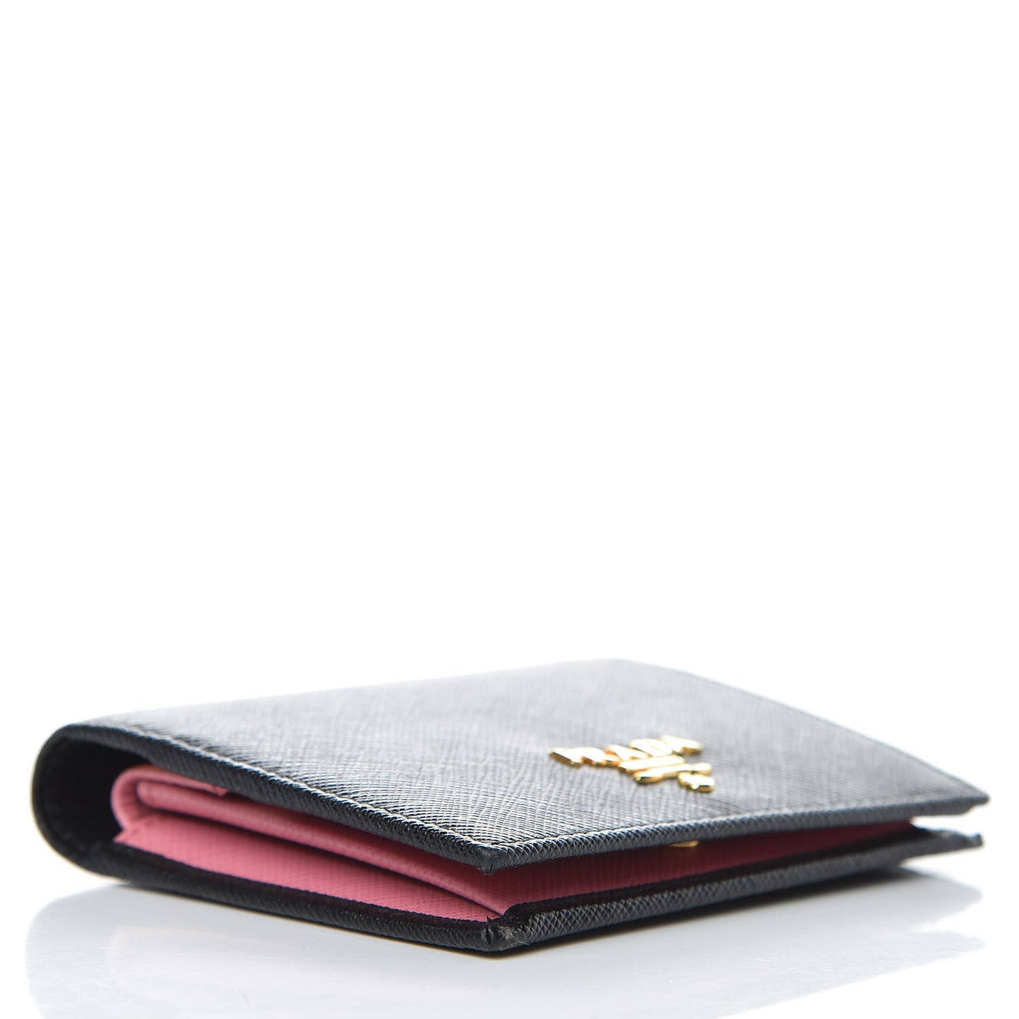 Saffiano Multicolor Compact Wallet Black Soleil