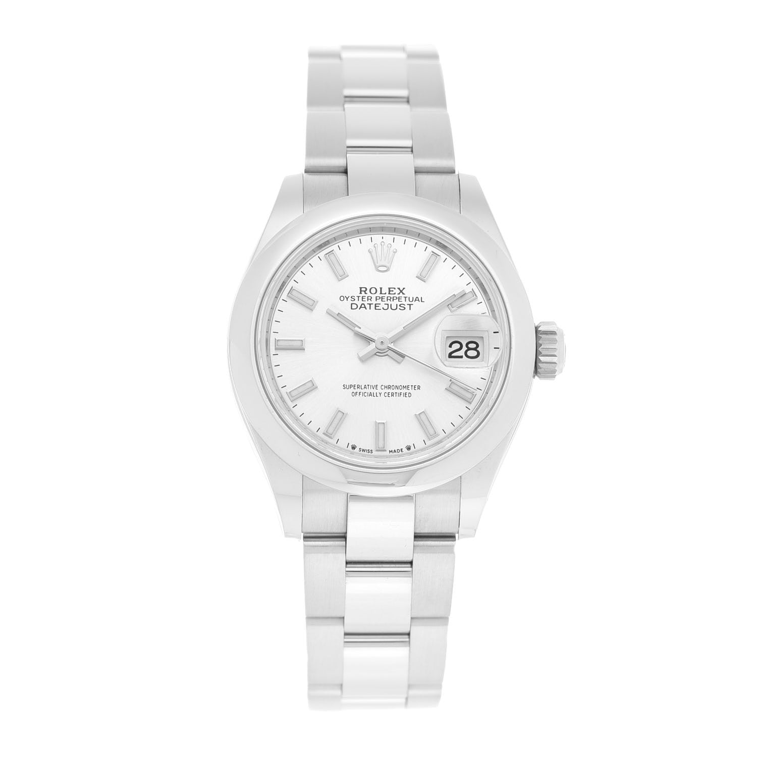 Rolex Stainless Steel 28mm Oyster Perpetual Datejust Watch Silver 279160 1 of 4