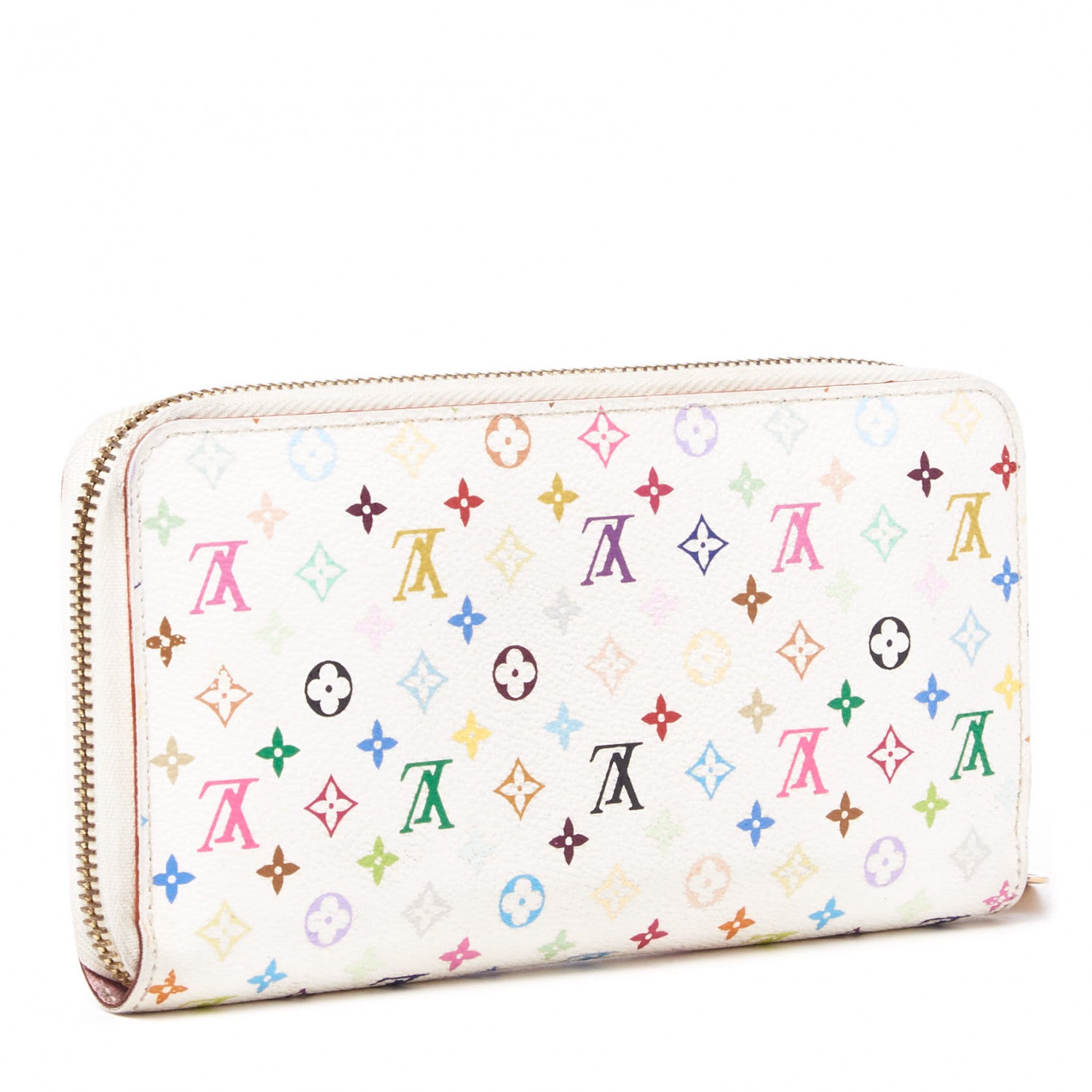 Louis Vuitton Monogram Multicolor Zippy Wallet White Litchi 2 of 9