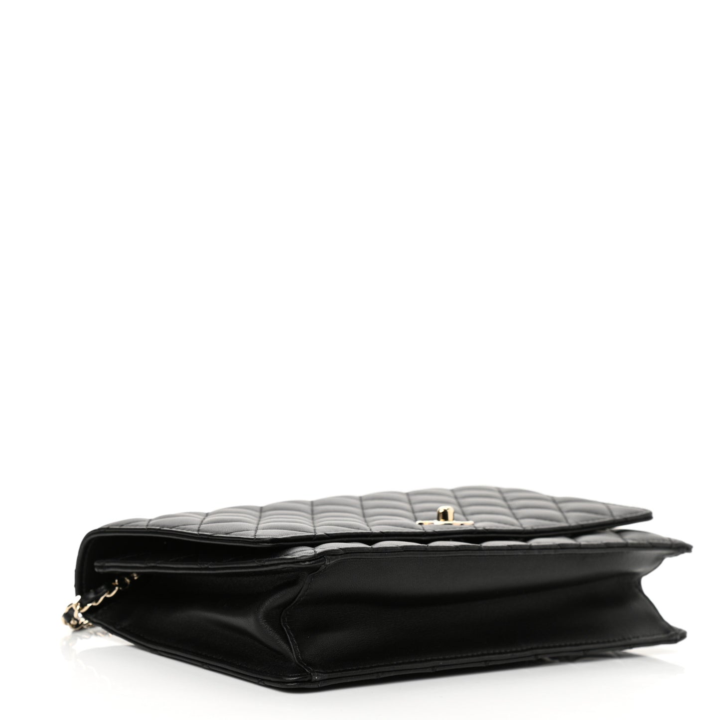 Lambskin Quilted Fantasy Pearl Flap Black
