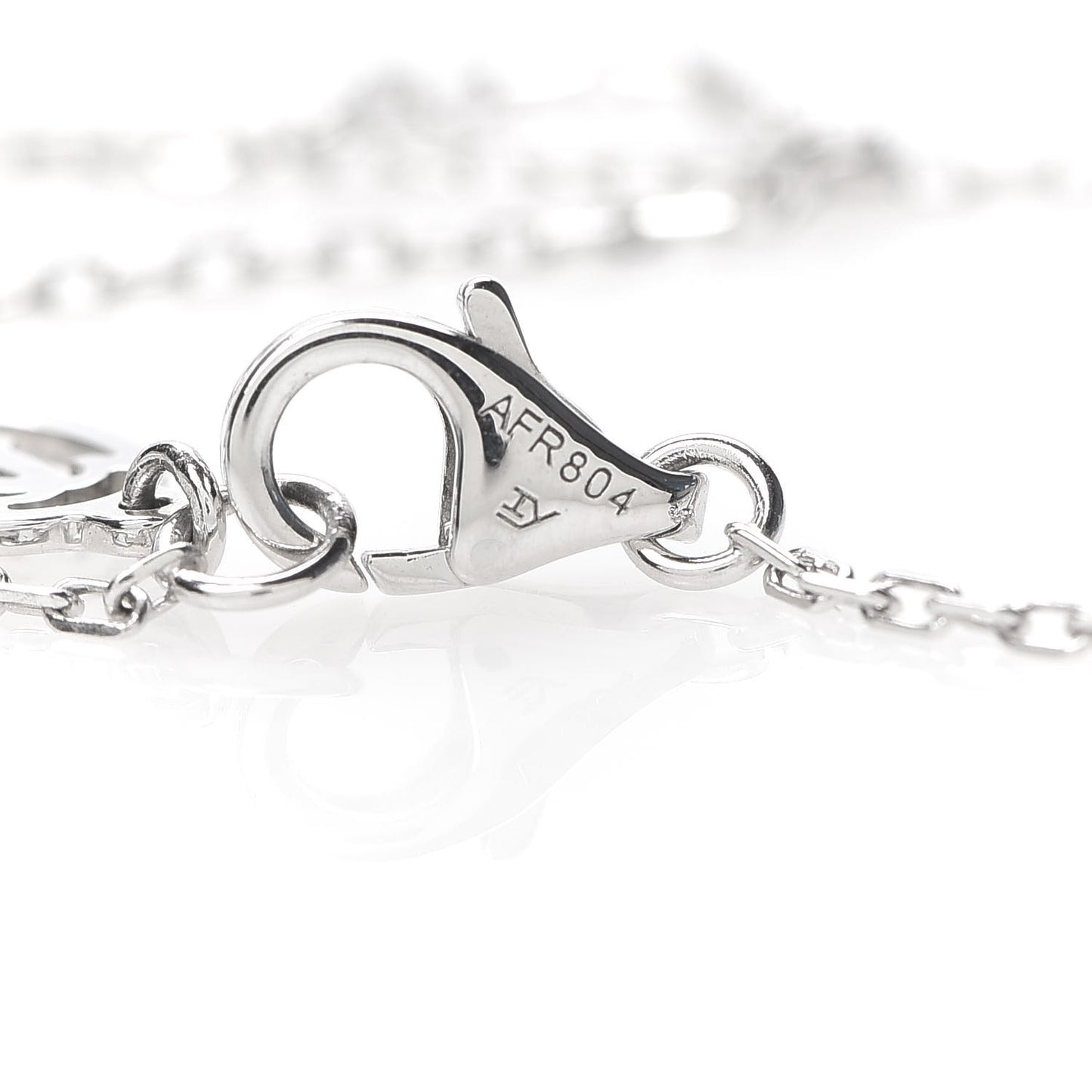 18K White Gold Diamond Legers 3 Heart Motif Necklace