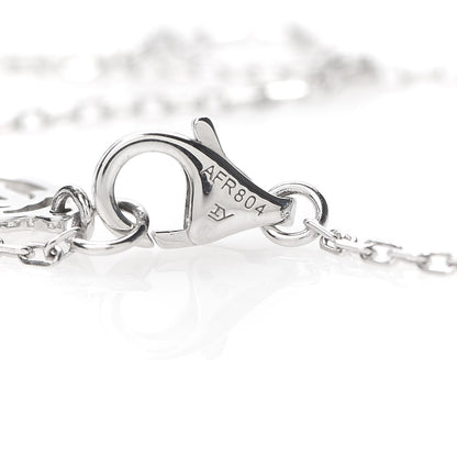 Cartier 18K White Gold Diamond Legers 3 Heart Motif Necklace 5 of 5