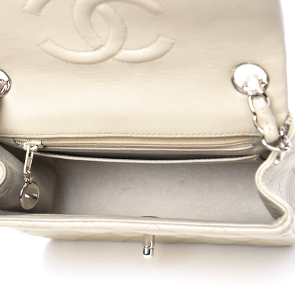 Chanel Lambskin Quilted Mini Square Flap Grey 7 of 9