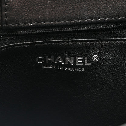 Chanel Iridescent Calfskin CC Large North South Shopping Tote Black 6 of 10