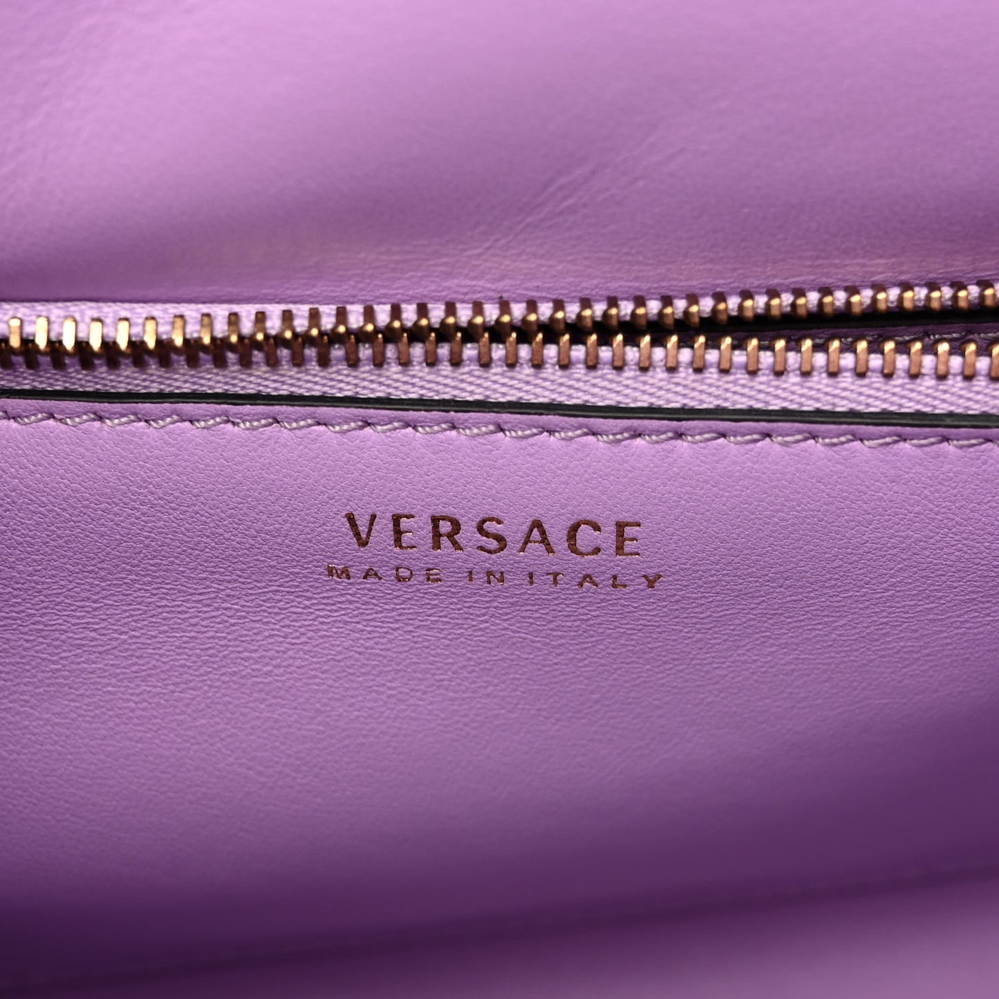 Calfskin Medium La Medusa Top Handle Handbag Black Lilac