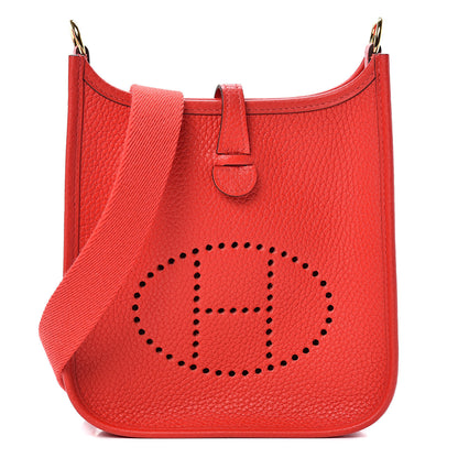 Hermes Taurillon Clemence Evelyne TPM Rouge de Coeur 1 of 10