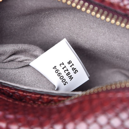 Stella McCartney Snakeskin Effect Small Star Patch Shoulder Bag Burgundy 7 of 7