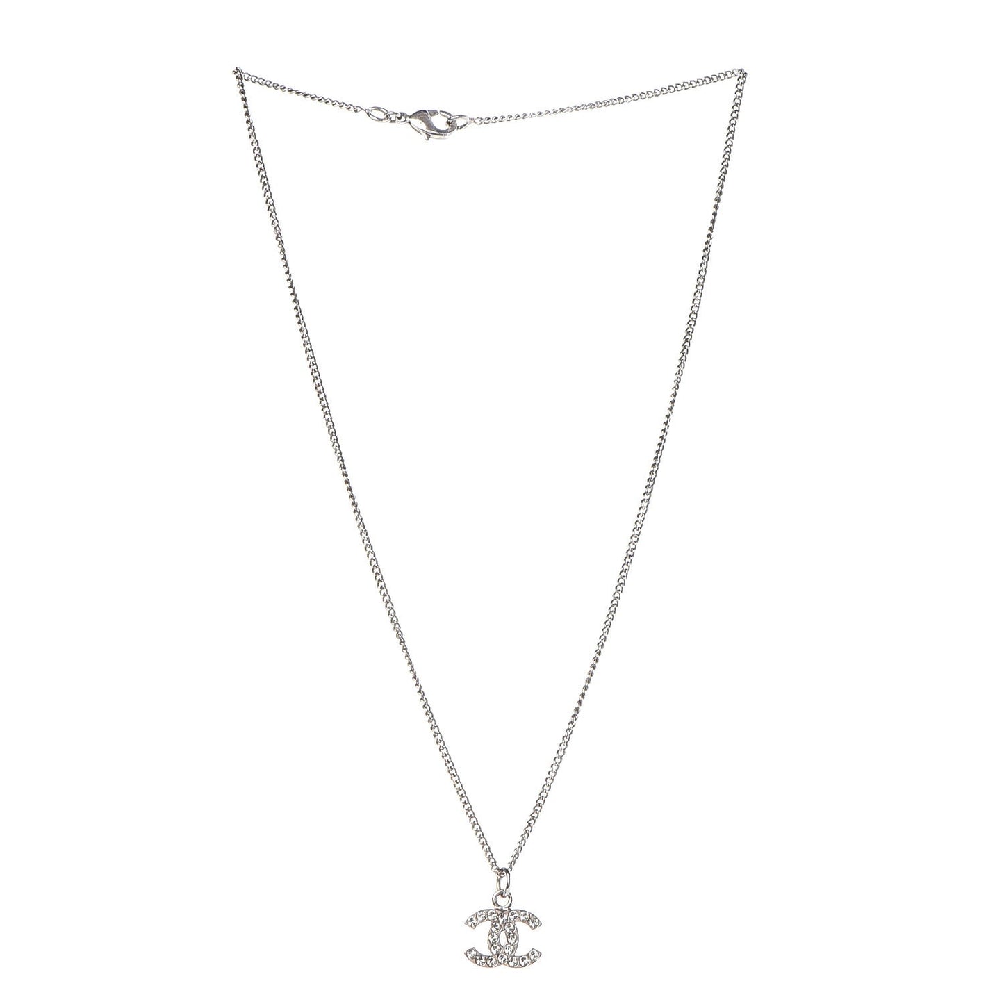 Crystal Timeless CC Necklace Silver