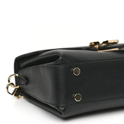 Gucci Dollar Calfskin Interlocking G Top Handle Shoulder Bag Black 8 of 9