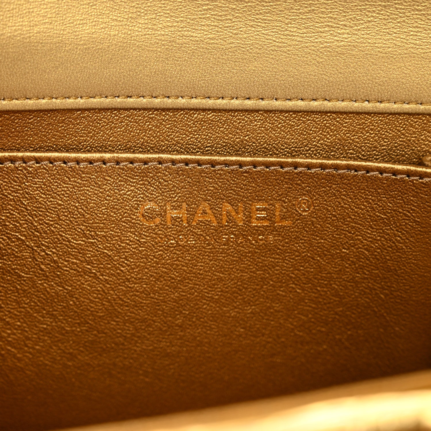 Chanel Metallic Calfskin Crocodile Embossed Cocodile Clutch Gold 6 of 8