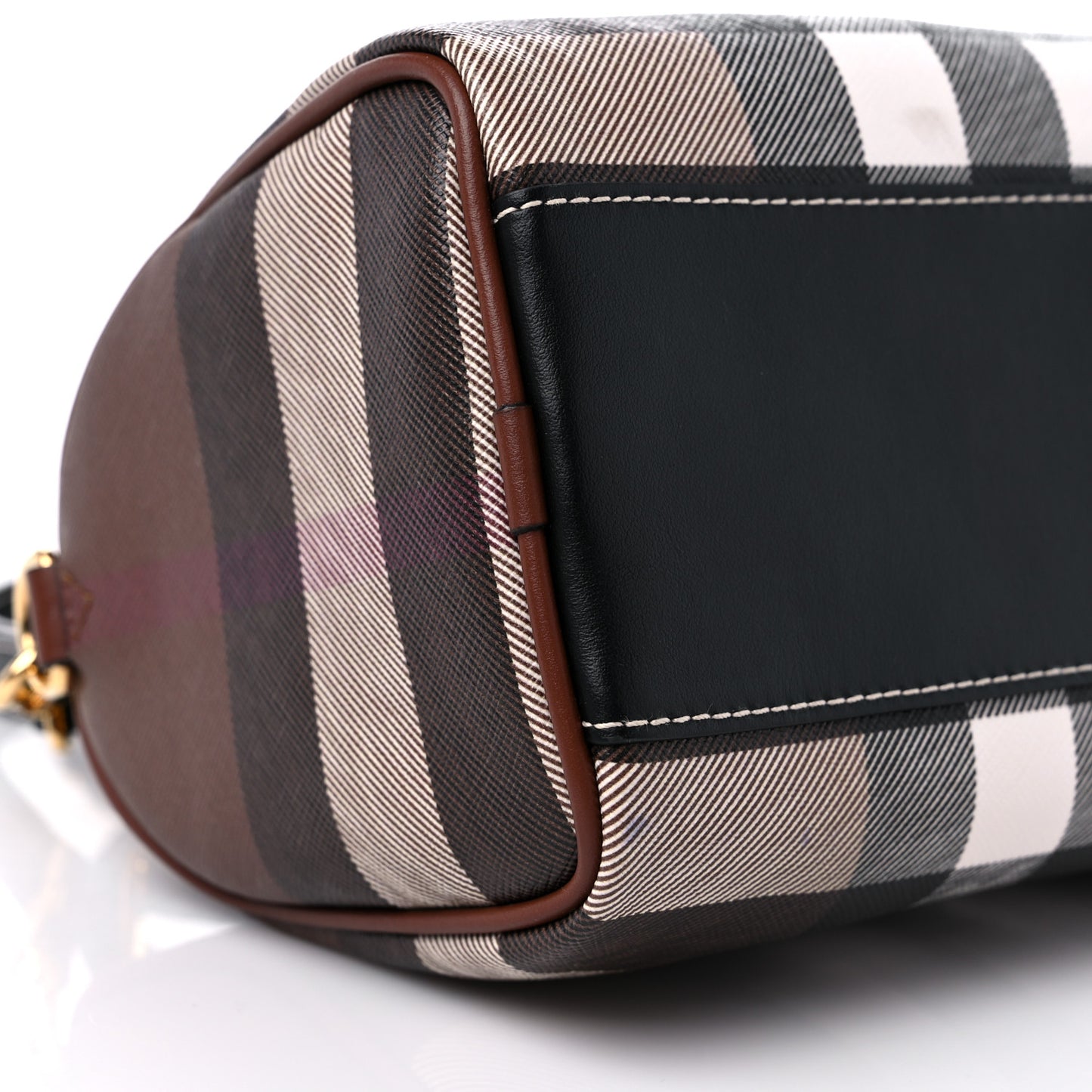 E-canvas Check Mini Bowling Bag Dark Birch Brown
