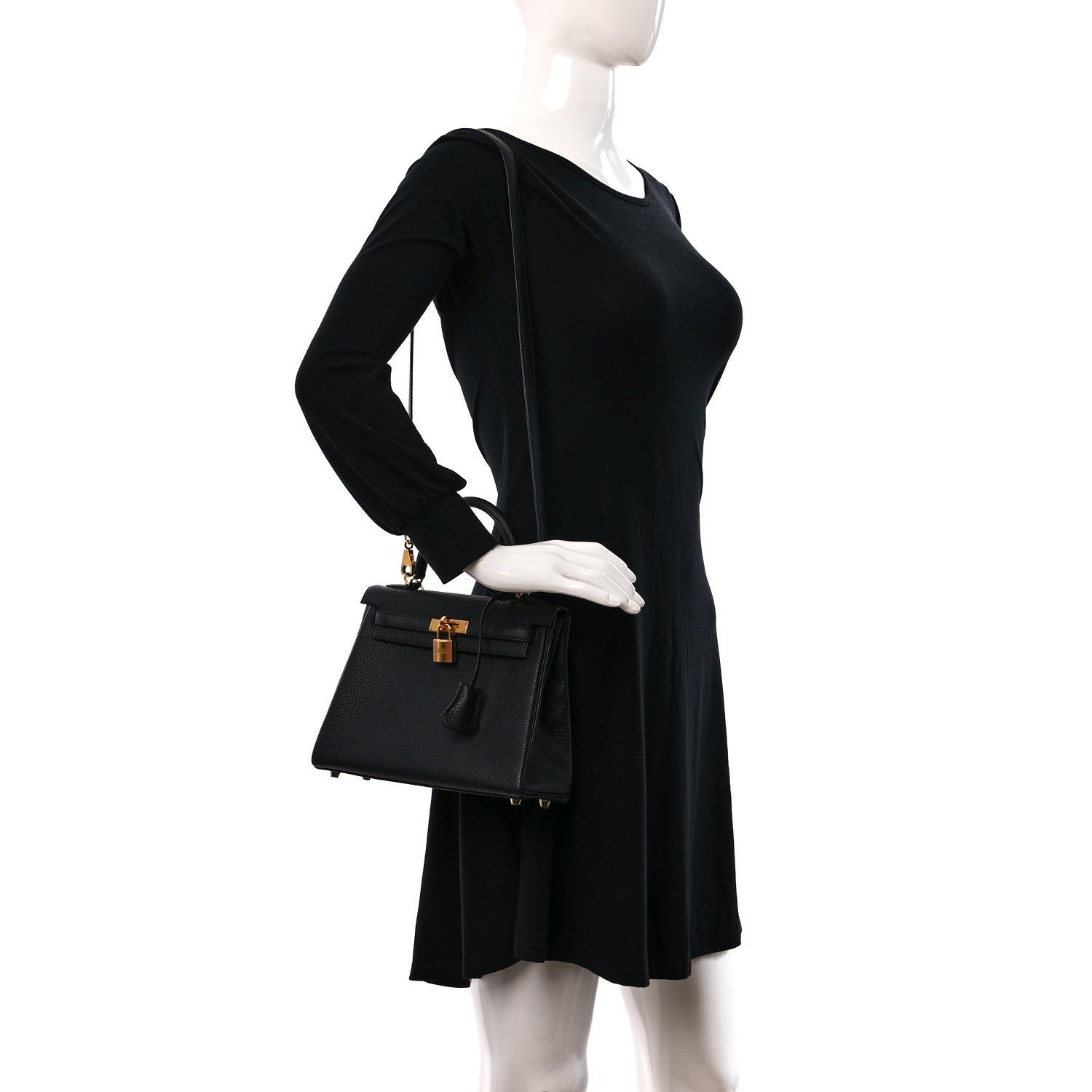 Hermes Togo Kelly Retourne 25 Black 2 of 9
