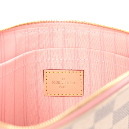 Louis Vuitton Damier Azur Neverfull MM GM Pochette Rose Ballerine 6 of 6