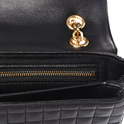 Celine Calfskin Quilted Medium C Bag Black 8 of 8