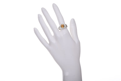 David Yurman Sterling Silver Citrine Diamond 8mm Cerise Ring 51.9 6 7 of 10