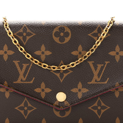Louis Vuitton Monogram Pochette Felicie Chain Wallet Fuchsia 8 of 10
