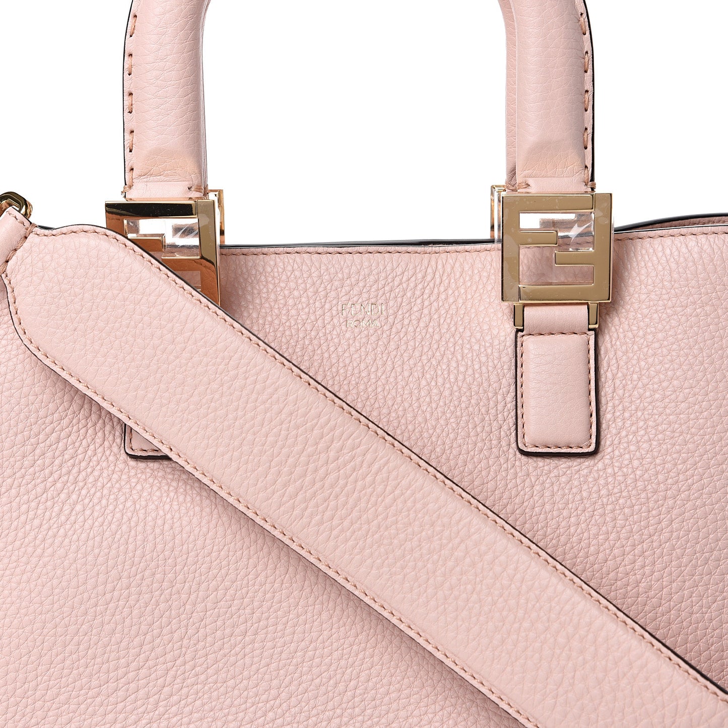Cuoio Romano Selleria Small FF Tote Cipria