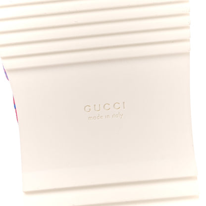 Gucci GG Supreme Joy Monogram Angelina Platform Slide Sandals 37.5 Fuxia Blue 6 of 11