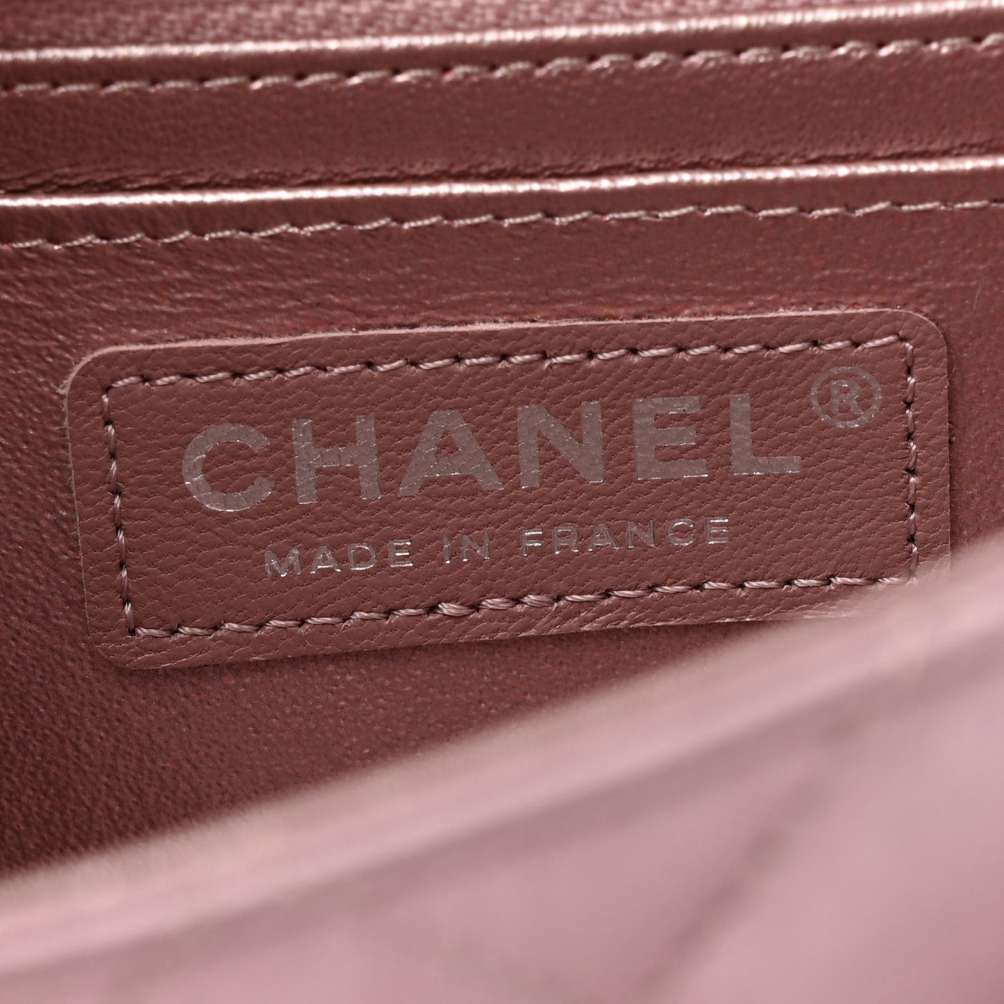 Metallic Calfskin Quilted Mini Rectangular Flap Pink