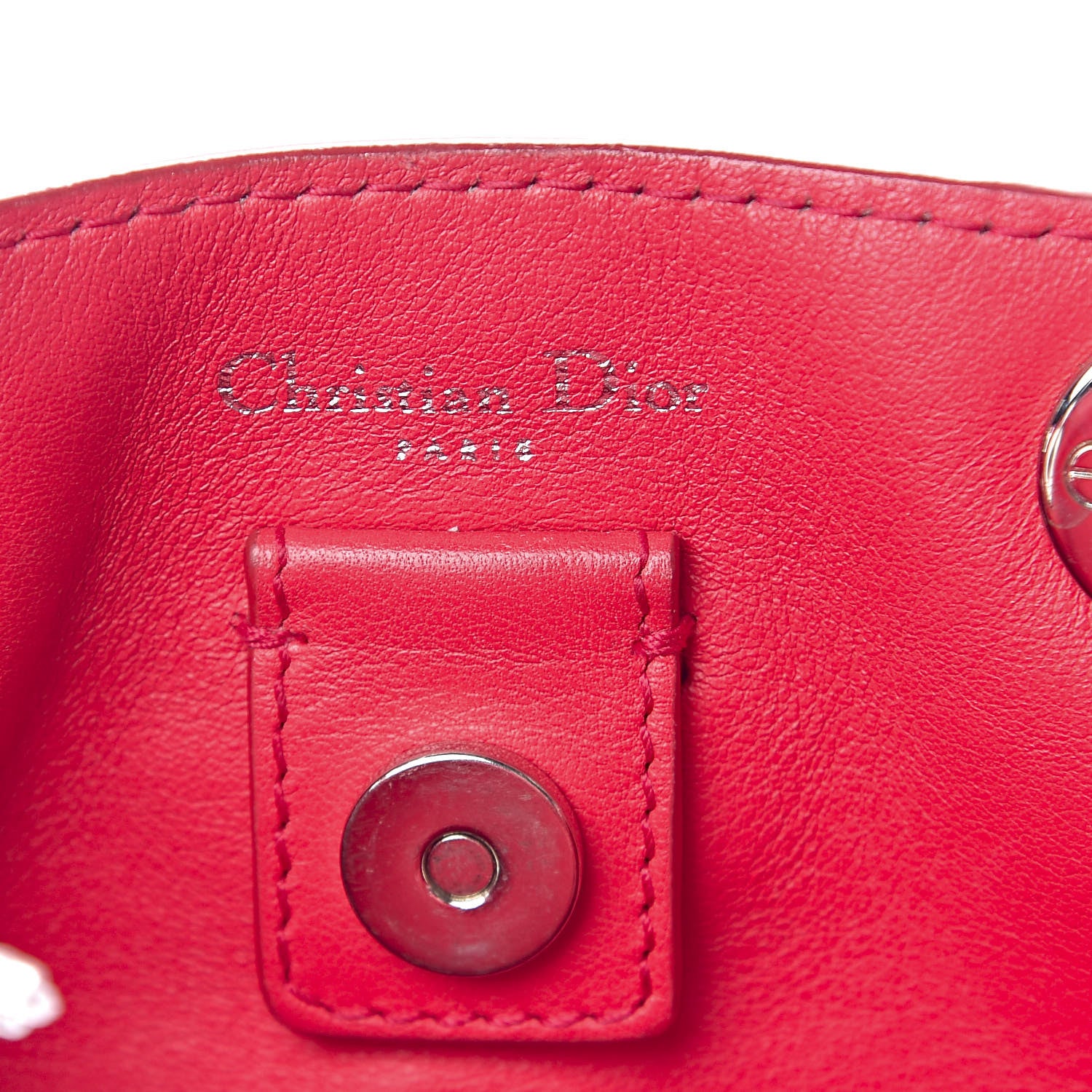 Christian Dior Bullcalf Small Diorissimo Tote Coquelicot 6 of 12