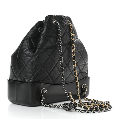 Chanel Aged Calfskin Quilted Small Gabrielle Backpack Black 3 of 10