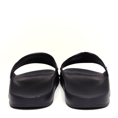 Gucci Calfskin Rainbow Heart Pursuit Slide Sandals 38 Black 7 of 11