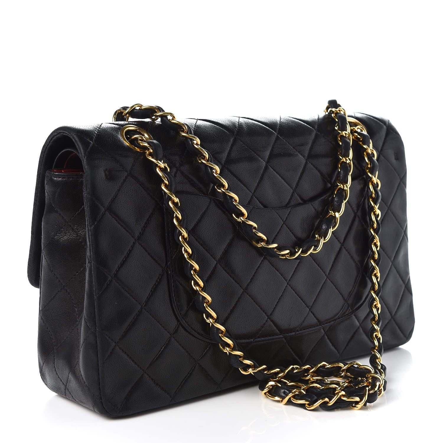 Chanel Lambskin Quilted Medium Double Flap Black 4 of 9
