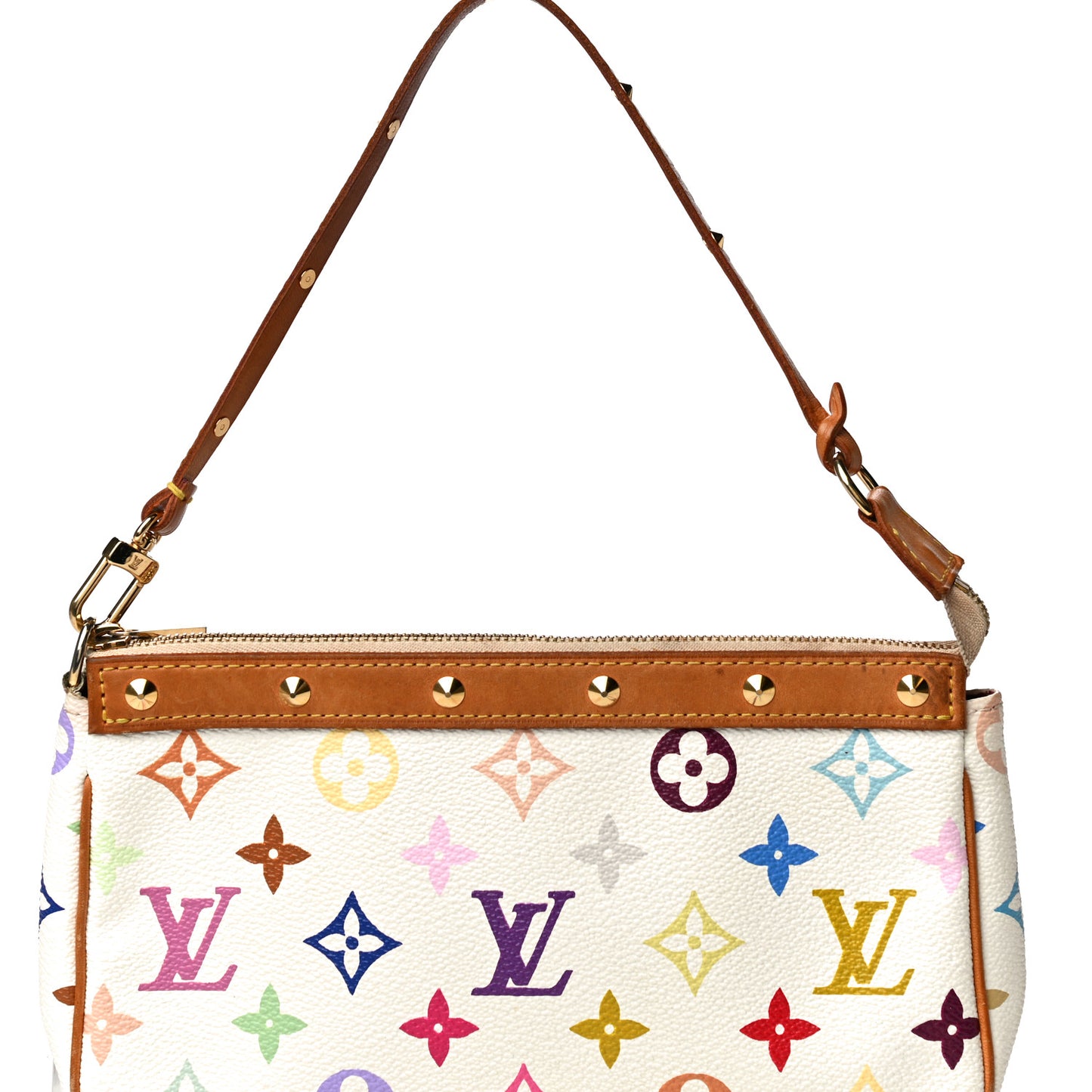 Monogram Multicolor Pochette Accessories White