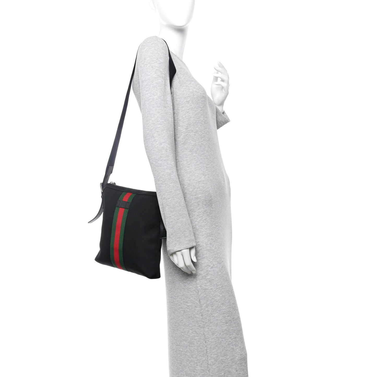 Techno Canvas Web Messenger Bag Black