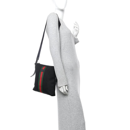 Gucci Techno Canvas Web Messenger Bag Black 2 of 13