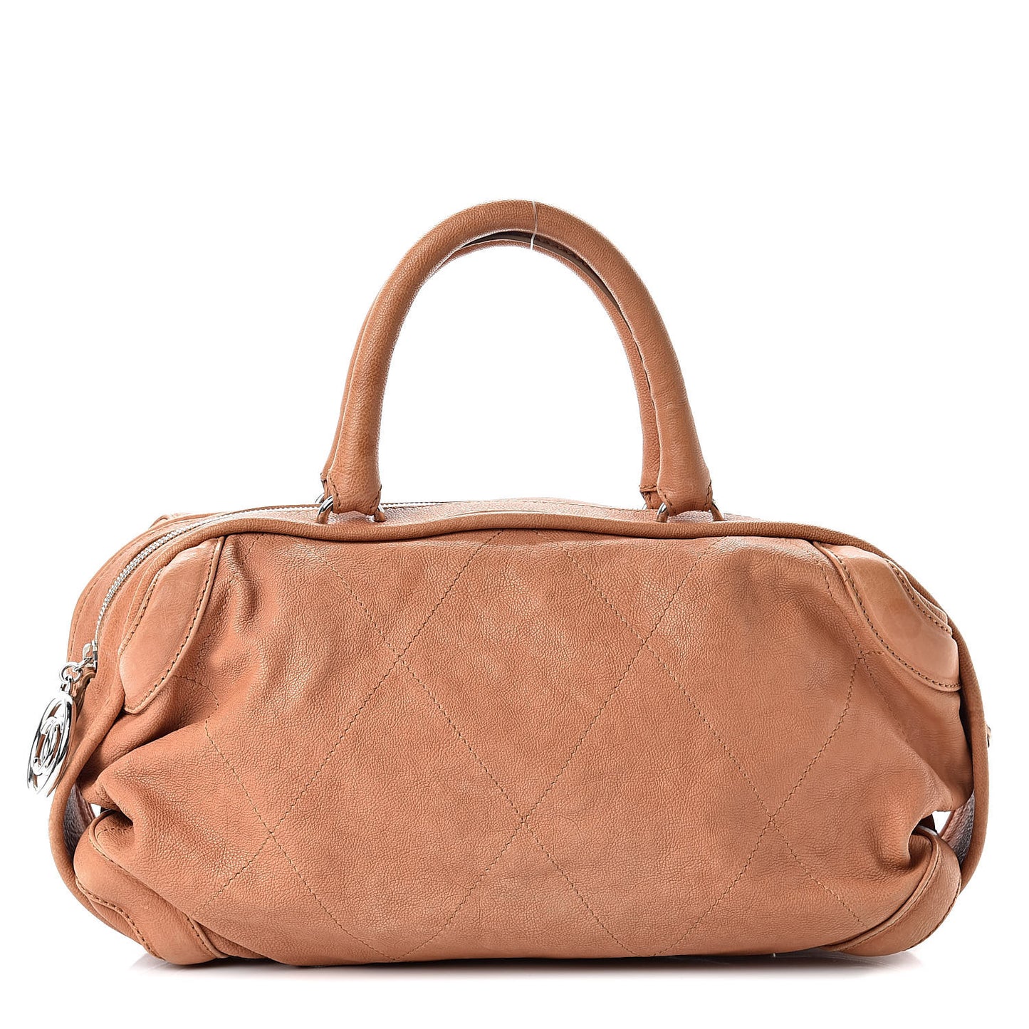 Calfskin Stitched Bowler Light Brown