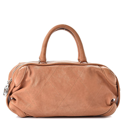 Chanel Calfskin Stitched Bowler Light Brown 1 of 14