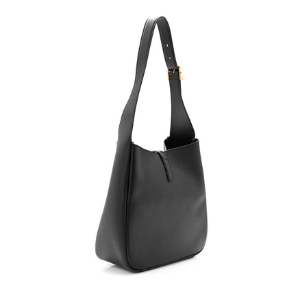 Saint Laurent Grained Calfskin Small Le 5 A 7 Soft Hobo Black 3 of 11