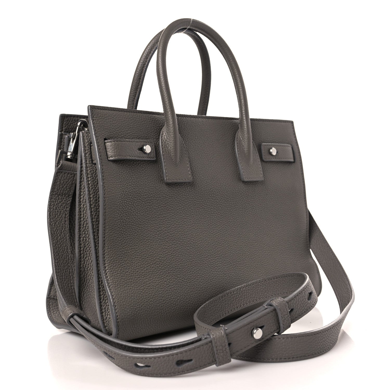 Saint Laurent Grained Calfskin Baby Supple Sac De Jour Fog 3 of 10