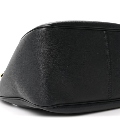 Versace Grained Calfskin La Medusa Bucket Bag Black 9 of 10