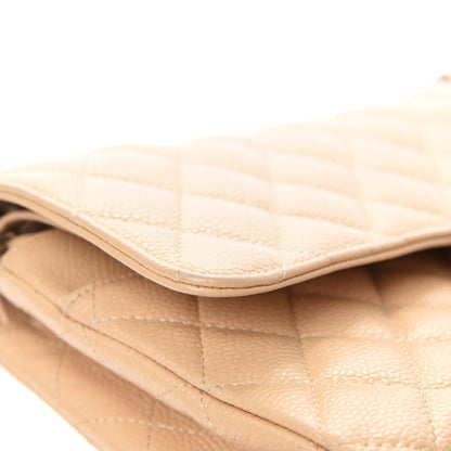 Chanel Caviar Quilted Medium Double Flap Beige Clair 8 of 17