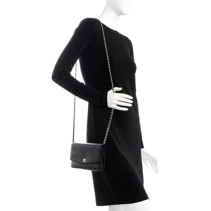 Chanel Caviar Sevruga Wallet On Chain WOC Black 2 of 12