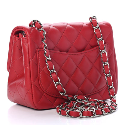 Chanel Lambskin Quilted Mini Square Flap Red 2 of 7