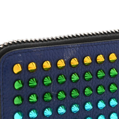 Christian Louboutin Calfskin Paris Panettone Spiked Zip Around Wallet Multicolor 5 of 8